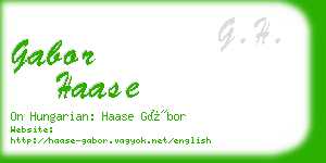 gabor haase business card